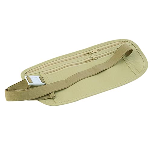 Reise-Geldgürtel, versteckte Brieftasche, Reisepass-Geldgürteltasche, schlanke, geheime Sicherheits-Reisetasche, Brusttasche, sicherer Halter Reisepass, Khaki, 26 * 13 * 0.4cm von Tianbi