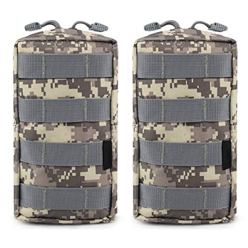 Tianhaik Molle-Beutel im 2er-Pack - Taktische kompakte wasserfeste EDC-Tasche ACU/CP Camouflage (Color : ACU Camo) von Tianhaik