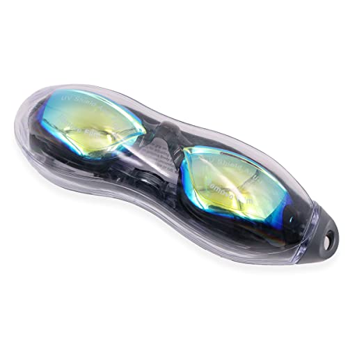 Tiardey Schwimmbrille Anti-Fog Schwimmbrille Wasserdicht Kein Auslaufen UV-Schutzbrille für Erwachsene M?nner Frauen Kinder (Schwarz) von Tiardey