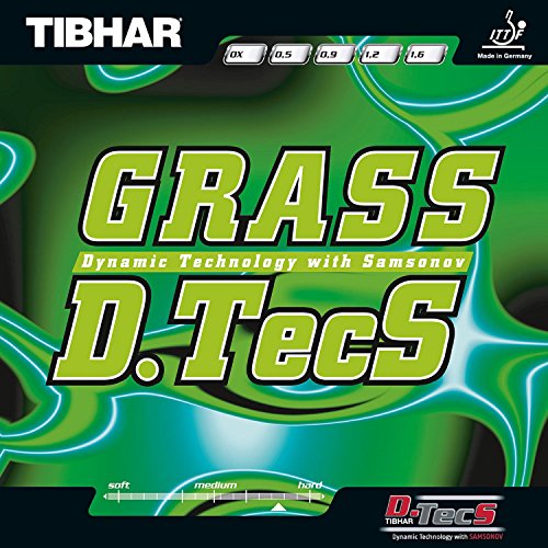(1.6, Red) - TIBHAR Grass D.TecS Table Tennis Pips-Out Rubber von Tibhar