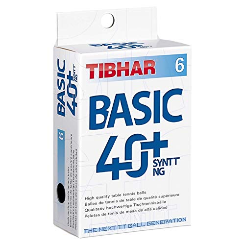 Tibhar Ball Basic 40+ SYNTT NG 6er Optionen St, weiß von Tibhar