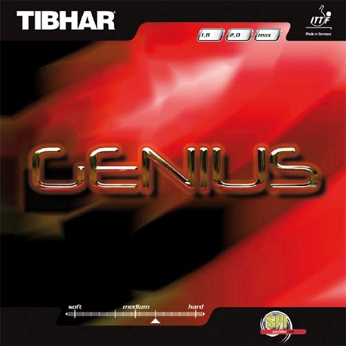 Tibhar Belag Genius Farbe 1,8 mm, schwarz, Größe 1,8 mm, schwarz von Tibhar