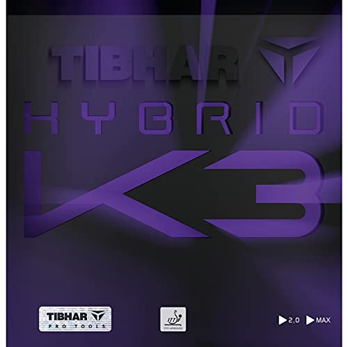 Tibhar Belag Hybrid K3 Farbe 2,3 mm, schwarz, Größe 2,3 mm, schwarz von Tibhar