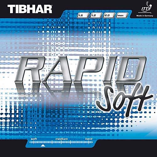 Tibhar Belag Rapid Soft Farbe 1,8 mm, schwarz, Größe 1,8 mm, schwarz von Tibhar