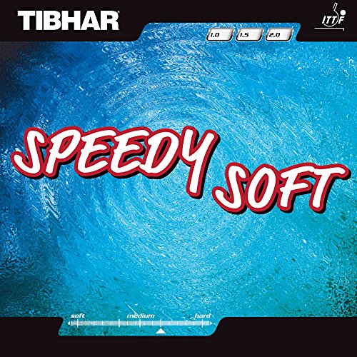 Tibhar Belag Speedy Soft, rot, 1,0 mm von Tibhar