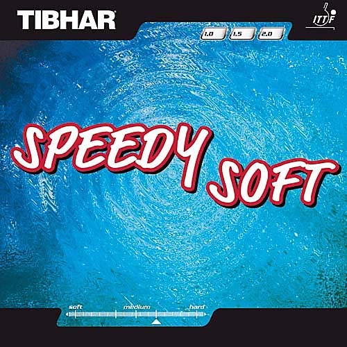 Tibhar Belag Speedy Soft Farbe 1,5 mm, rot, Größe 1,5 mm, rot von Tibhar