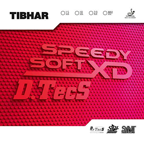 Tibhar Belag Speedy Soft XD D.Tecs, rot, 1,5 mm von Tibhar