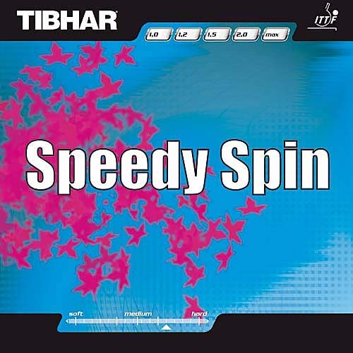 Tibhar Belag Speedy Spin Farbe 1,5 mm, schwarz, Größe 1,5 mm, schwarz von Tibhar