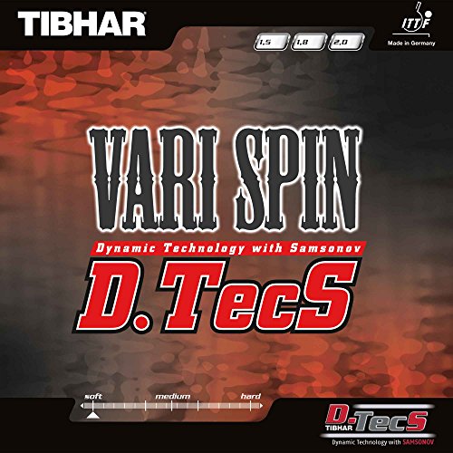 Tibhar Belag Vari Spin D.Tec.S., rot, 2,0 mm von Tibhar