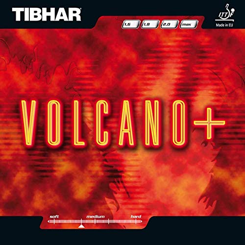 Tibhar Belag Volcano Plus Farbe 1,6 mm, schwarz, Größe 1,6 mm, schwarz von Tibhar
