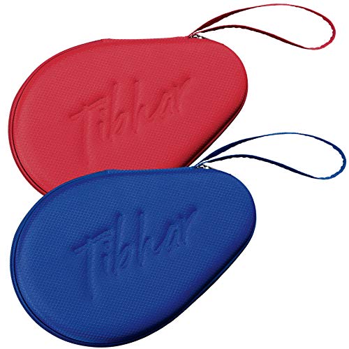 Tibhar Tischtennisschläger Hülle Grid mit Bruchschutz | Leichter Schläger-Koffer für 1 bis 2 Schläger (rot) von Tibhar