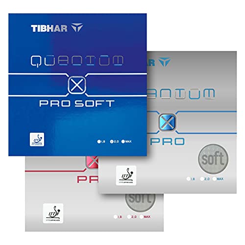 Tibhar Tischtennisbelag Quantum X Pro Soft (blau, max) von Tibhar
