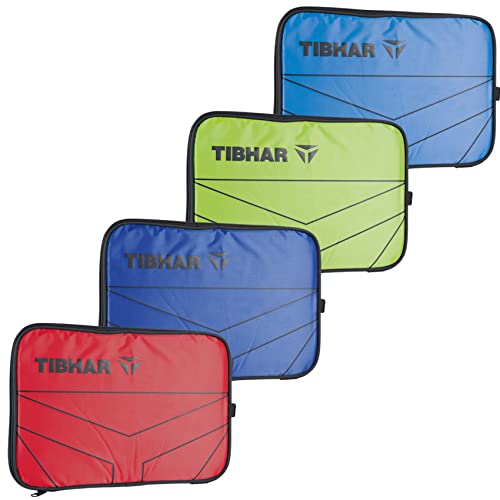 Tibhar Tischtennisschläger Tasche T-Logo | Tischtennis Schlägerkoffer für 1 Schläger | Tischtennisschläger Hülle (rot) von Tibhar
