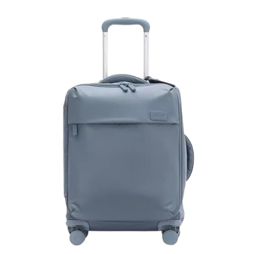 TidTop Reisekoffer Neues Gepäck-Boarding-Oxford-Tuch, ultraleichter Gepäckwagen, Softbox, geräuschlos, Universalrad-Gepäck Trolley (Color : Blue, Size : A) von TidTop