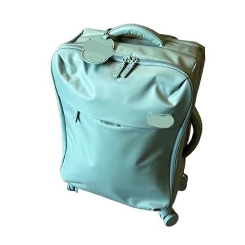 TidTop Reisekoffer Neues Gepäck-Boarding-Oxford-Tuch, ultraleichter Gepäckwagen, Softbox, geräuschlos, Universalrad-Gepäck Trolley (Color : Green, Size : C) von TidTop
