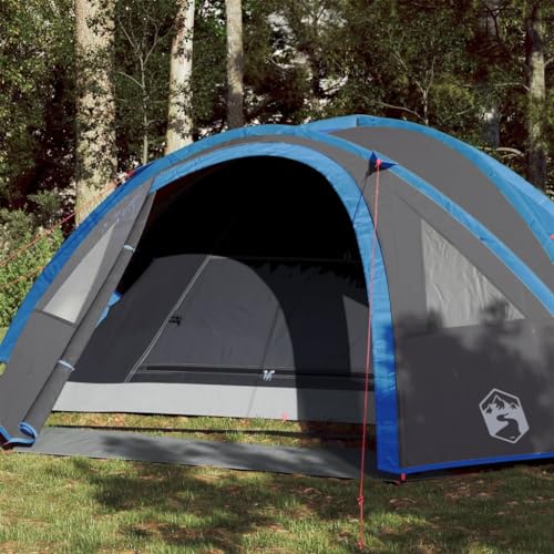Tidyard Campingzelt 4 Personen Camping Zelte für Familie, Trekking, Outdoor, Festival, Blau 300x250x132 cm 185T TAFT von Tidyard