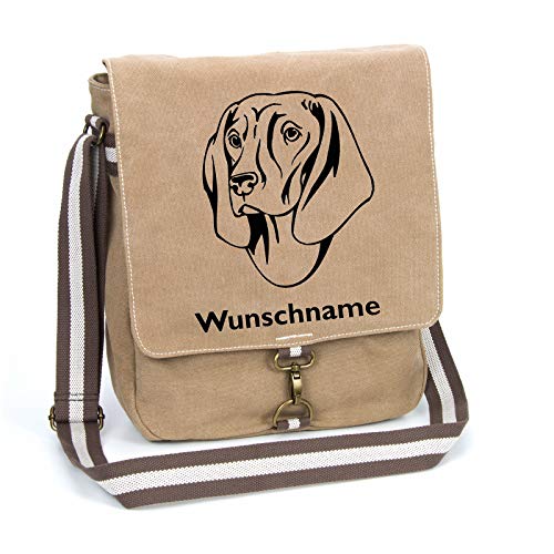 Bayerischer Gebirgsschweißhund Schultertasche Umhängetasche Tasche mit Hundemotiv und Namen personalisiert von Tierisch-tolle Geschenke