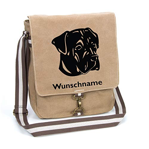 Cane Corso Italiano Schultertasche Umhängetasche Tasche mit Hundemotiv und Namen personalisiert von Tierisch-tolle Geschenke