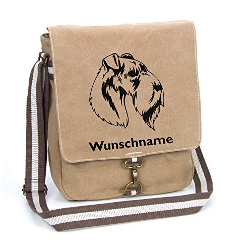 Kerry Blue Terrier Schultertasche Umhängetasche Tasche mit Hundemotiv und Namen personalisiert von Tierisch-tolle Geschenke