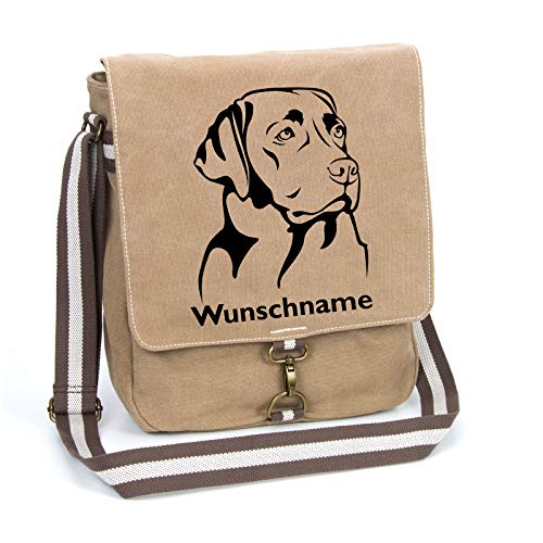 Labrador Retriever Schultertasche Umhängetasche Tasche mit Hundemotiv und Namen personalisiert von Tierisch-tolle Geschenke