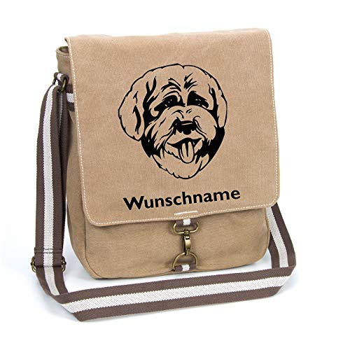 Lagotto Romagnolo Schultertasche Umhängetasche Tasche mit Hundemotiv und Namen personalisiert von Tierisch-tolle Geschenke