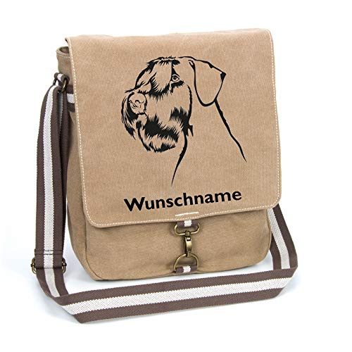 Riesenschnauzer Schultertasche Umhängetasche Tasche mit Hundemotiv und Namen personalisiert von Tierisch-tolle Geschenke