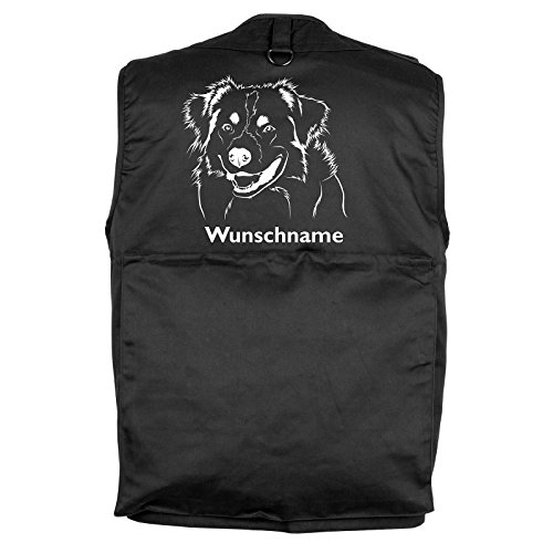Tierisch-tolle Geschenke Australian Shepherd 2 - Hundesportweste mit Rückentasche (XL) von Tierisch-tolle Geschenke