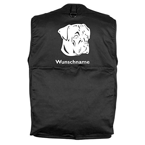 Tierisch-tolle Geschenke Cane Corso Italiano - Hundesportweste Hundeführerweste mit Rückentasche und Namen L von Tierisch-tolle Geschenke