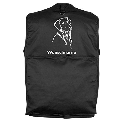Tierisch-tolle Geschenke Flat Coated Retriever - Hundesportweste mit Rückentasche und Namen (XXL) von Tierisch-tolle Geschenke