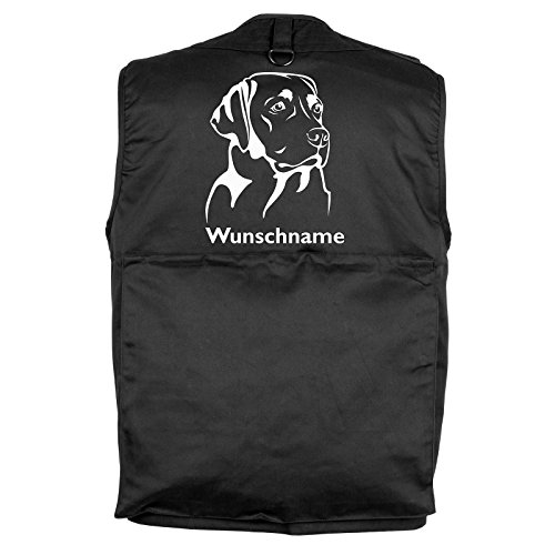 Tierisch-tolle Geschenke Labrador - Hundesportweste mit Rückentasche und Namen (XXXL) von Tierisch-tolle Geschenke