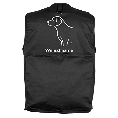 Tierisch-tolle Geschenke Labrador Retriever - Hundesportweste Hundeführerweste mit Rückentasche und Namen M (Motiv 3) von Tierisch-tolle Geschenke
