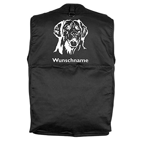 Tierisch-tolle Geschenke Leonberger - Hundesportweste Hundeführerweste mit Rückentasche und Namen S (Motiv 2) von Tierisch-tolle Geschenke