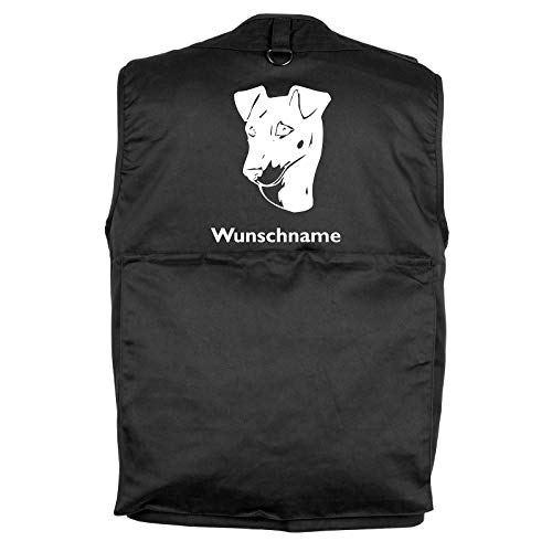Tierisch-tolle Geschenke Manchester Terrier - Hundesportweste Hundeführerweste mit Rückentasche und Namen M von Tierisch-tolle Geschenke