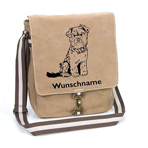 Yorkshire Terrier Schultertasche Umhängetasche Tasche mit Hundemotiv und Namen personalisiert von Tierisch-tolle Geschenke