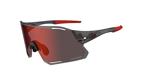 Tifosi Rail Race Satin-Vapor austauschbare Radsport-Sonnenbrille (2 Gläser), Clarion-Rot/Transparent 2023 von Tifosi