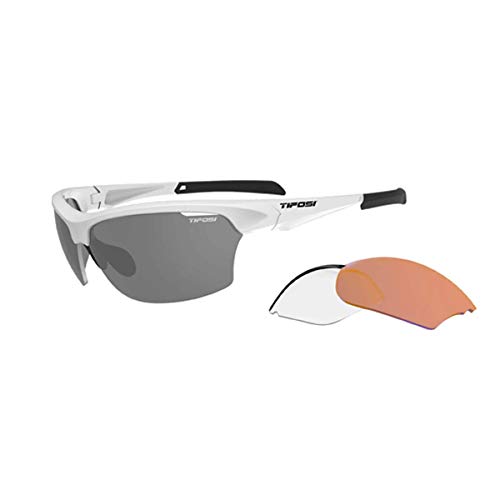Tifosi Unisex-Sonnenbrille für Erwachsene, intensive Wechselgläser, mattweiß, Einheitsgröße von Tifosi