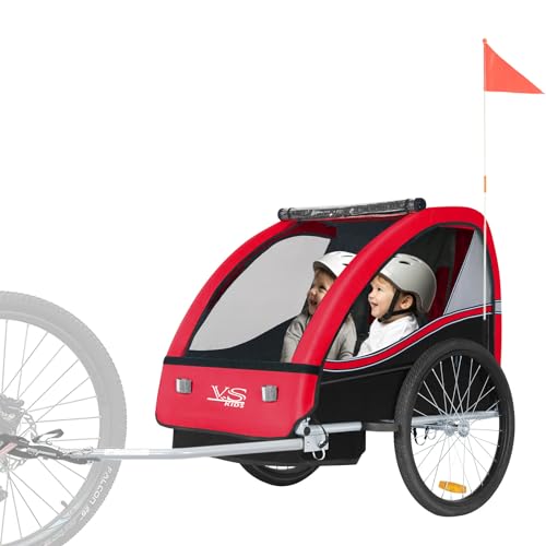 Tiggo VS Kinderanhänger Fahrradanhänger Anhänger Kinderfahrradanhänger 50201-01 T Rot von Tiggo