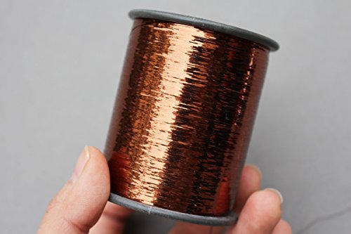 1 Spule, 8000 m, 12 Farben, Holografisches Lametta, Flashabou, Flaches Mylar-Lametta, funkelnd, Materialienbreite: 0,03 cm, dark copper von Tigofly