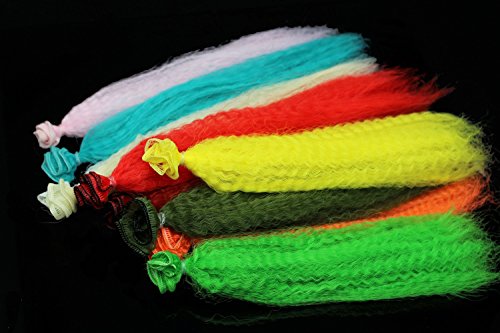 11 Packungen 11 Farben gekräuselte Nylon-Kunstfaser Kinky Curly Hair Fiber Clouser Minnow Streamer Fliegenfischen Bindematerial von Tigofly