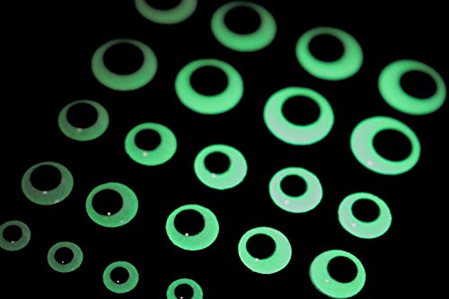 4 mm/6/8 mm 3D Luminous Angelköder Augen Jigs Crafts Puppen Glow in The Dark Haken Köder Night Fly Binden Materialien, 4mm von Tigofly