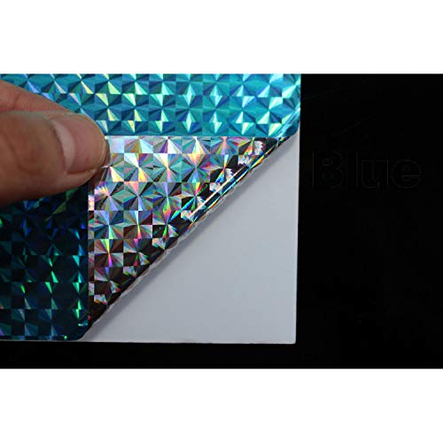 6 Stück 3 Farben 10 x 21 cm holografischer Film Flash Laser Künstliche Fischhaut DIY Jig Aufkleber Köder Aufkleber Fliegenbinden Materialien (blau) von Tigofly