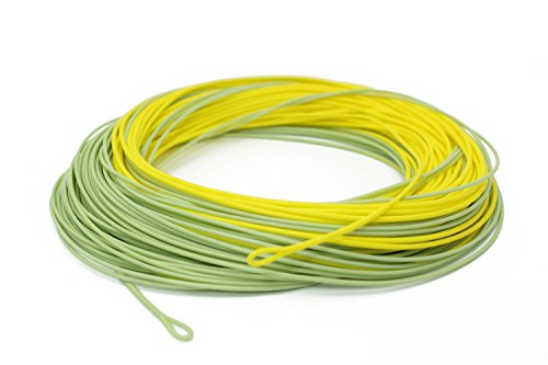 Schwimmende Fliegenschnur, 30,5 m, WF-5F/6F/7F/8F, zweifarbig, mit 2 verschweißten Schlaufen, Moss Green&Yellow, 5 von Tigofly