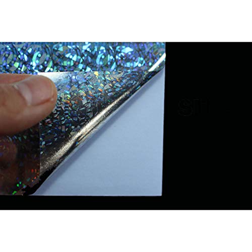 Tigofly 6 Stück 3 Farben 10 x 21 cm holografischer Film Flash Laser Künstliche Fischhaut DIY Jig Aufkleber Köder Aufkleber Fliegenbinden Materialien (Silber) von Tigofly