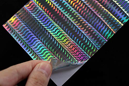 6 Stück 10 X 12 cm Film Flash Laser Künstliche Fische Skin Sticker DIY Jig Lure Aufkleber Fliegenbinden Materialien von Tigofly