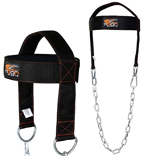 TIGON Head Hundegeschirr verstellbar Dip-Gürtel Training Gewicht Lifting Kette Hals Halsband Workout von Tigon Sports