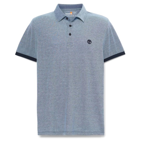 Timberland - Baboosic Brook Oxford Short Sleeve Polo - Polo-Shirt Gr L grau von Timberland