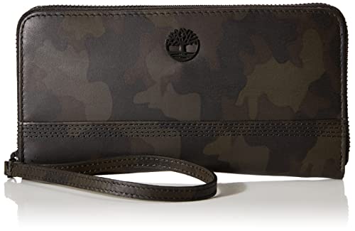 Timberland Damen Leder RFID Zip Around Wallet Clutch mit Handgelenkschlaufe, Camouflage, Einheitsgröße von Timberland