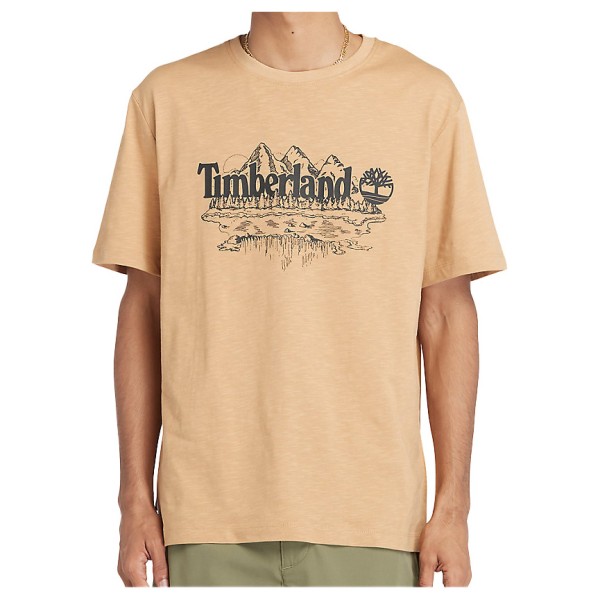 Timberland - Short Sleeve Graphic Slub Tee - T-Shirt Gr L;M;S;XL;XXL beige;schwarz von Timberland