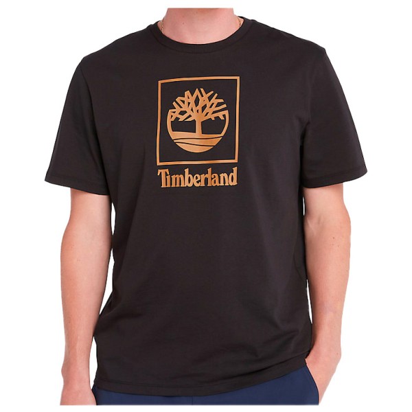 Timberland - Short Sleeve Stack Logo Tee - T-Shirt Gr M schwarz von Timberland