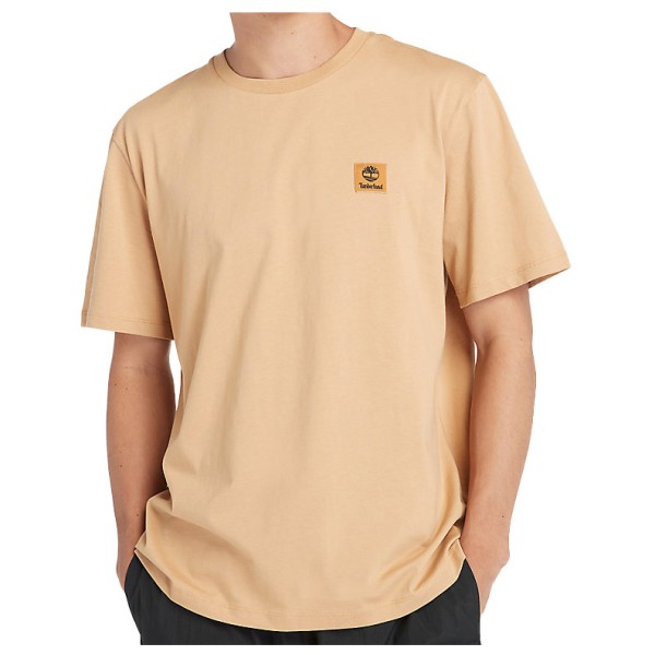 Timberland - Short Sleeve Woven Badge Tee - T-Shirt Gr S beige von Timberland